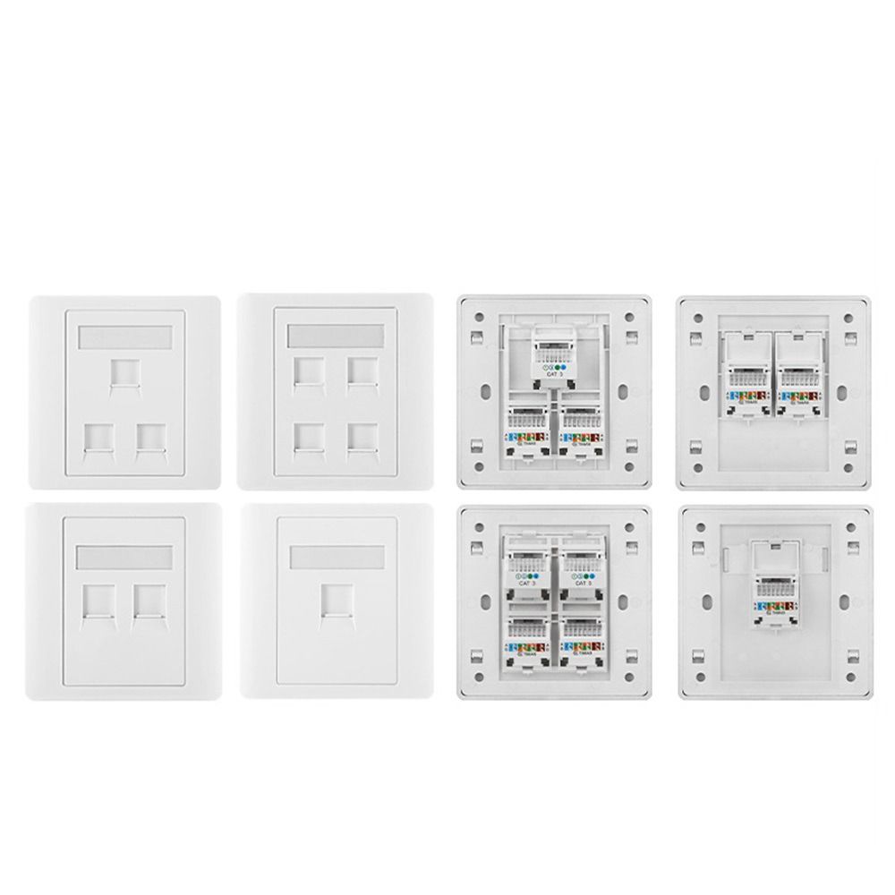 1Pcs CAT5E CAT6 CAT6A CAT7 CAT8 Network Wall Panel  LAN Cable Connection