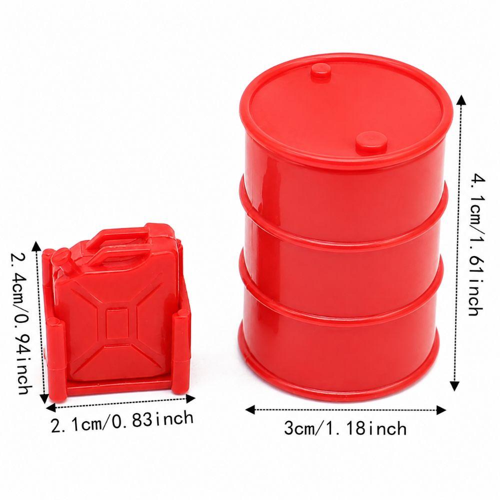 2Pcs ABS Mini Oil Drum Lightweight RC Decoration Tank for SCX24 RC Car For Model Collectors
