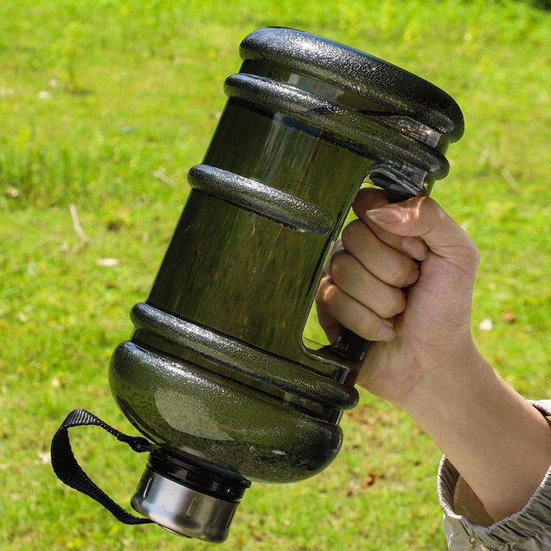 2.2L Sports Water Bottle Large Capacity Plastic Cup Fitness Portable Outdoor Water Cup with Handle Leak Proof Kettle for Adult