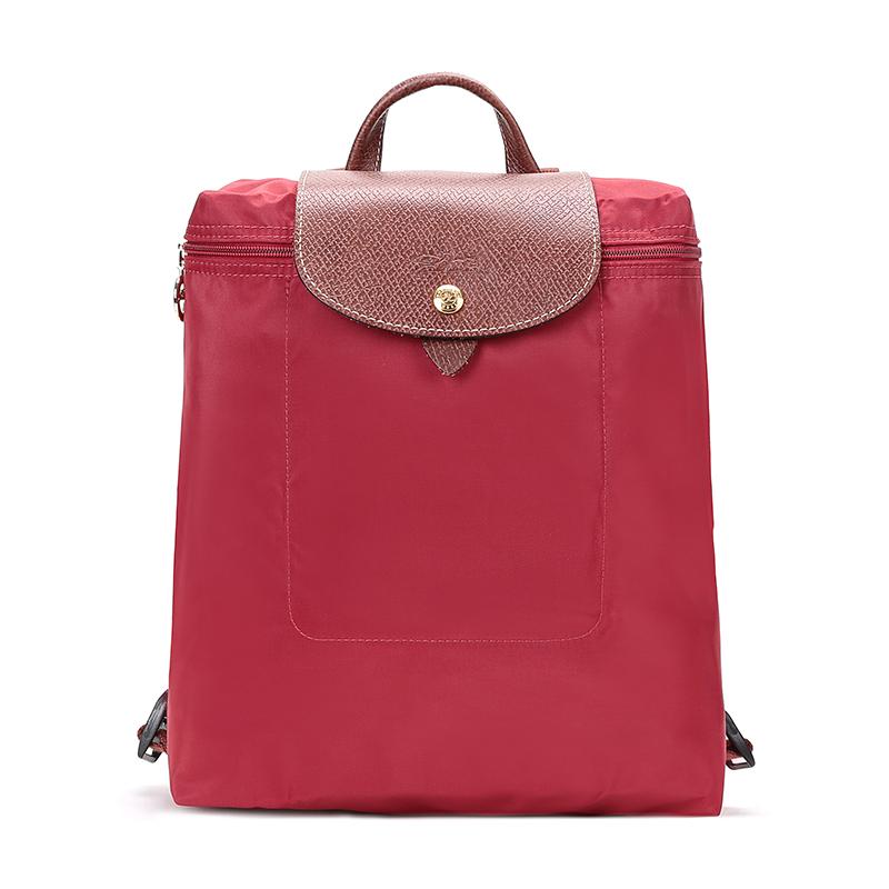Longchamp Le Pliage 26 Foldable Canvas And Leather Trimmed Backpack Women backpack Red 1699089545 Red 27850₽