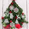 24pcs Creative Christmas Tree Pendant Silver Hanging Ornament Christmas decoration tags  Wedding