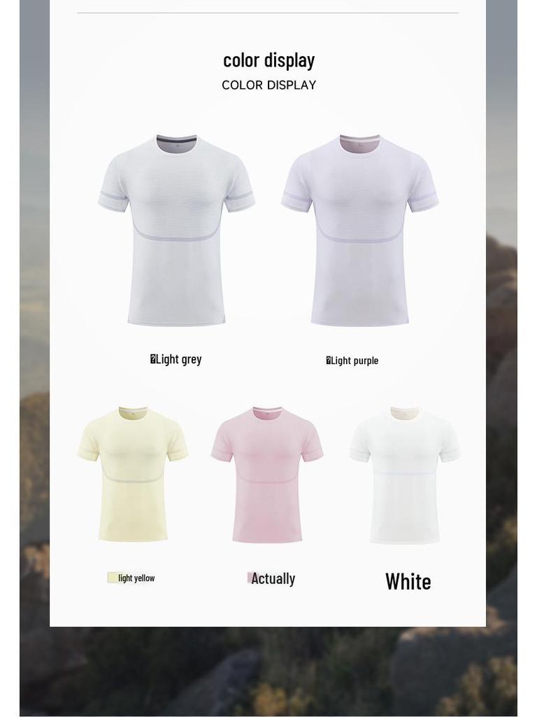 Men's 2025 Ice Silk Quick-Dry Sports T-Shirt - Breathable, Short-Sleeve, for Summer Running & Training