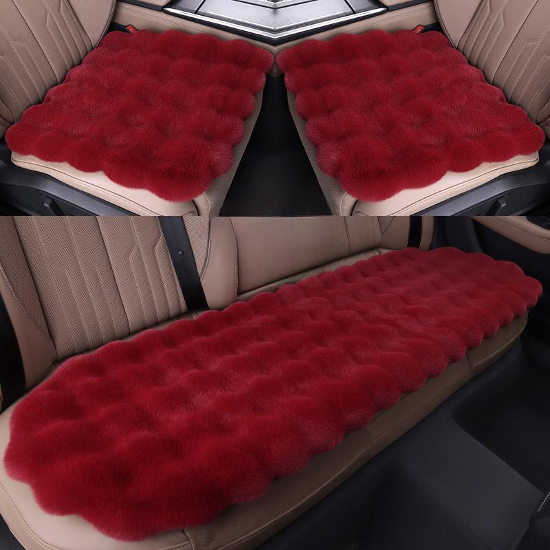Plush Car Seat Cushion Universal Winter Warm Vehicle Seat Cover Ultra-Soft Auto Chair Protector Pad for Car Interior Accessories