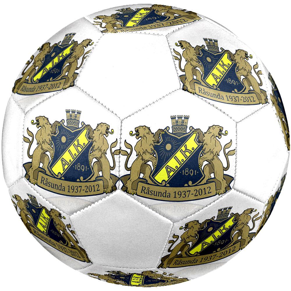 FC AIK Size 5 Soccer Ball, Machine-Stitched PVC, Durable & High Bounce, All Ages Fit, fan merchandise, matches & outdoor use.