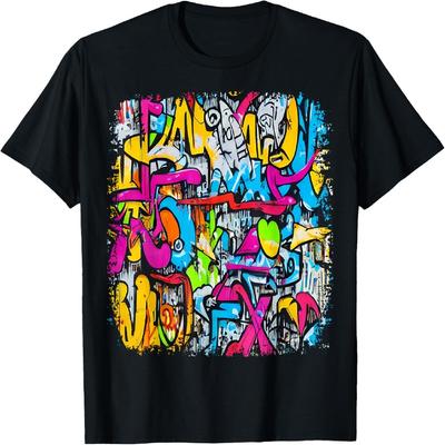 Artiste Graffiti Style Urbain Rue Art Drôle T-shirt Graffiti