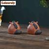 Yixing Purple Clay Cute Heart Wide Fat Body Horse Tea Pet Handmade Tea Spirit Tea Figurine Play Toys Tea Statue Ornaments Craft