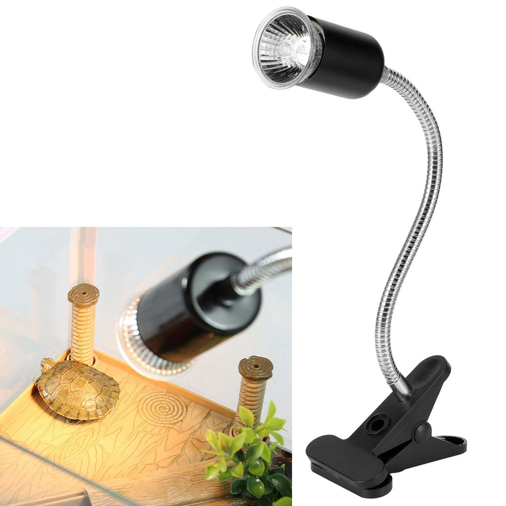 25W Reptile Heat Lamp Clip‑On Aquarium Amphibians Tortoise Heat Lamp Light