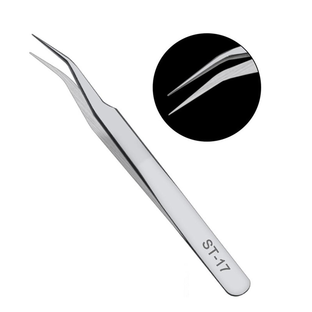 Stainless Steel Anti-iodine Tweezers Long Straight Forceps 12.5cm-30cm Straight Elbow Head Tools