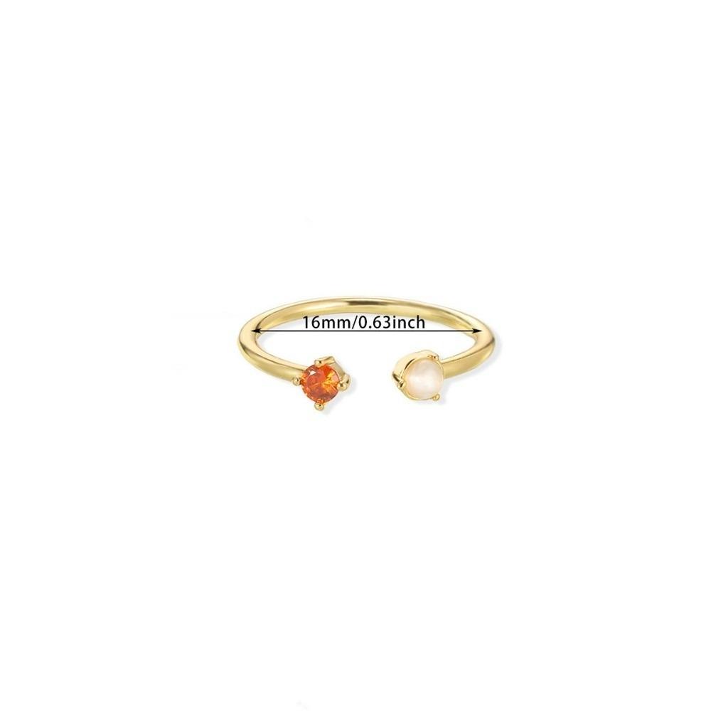 Colorful Cubic Zirconia Birthday Rings Romantic Fashion Jewelry Fashion Opening Rings Women Girls