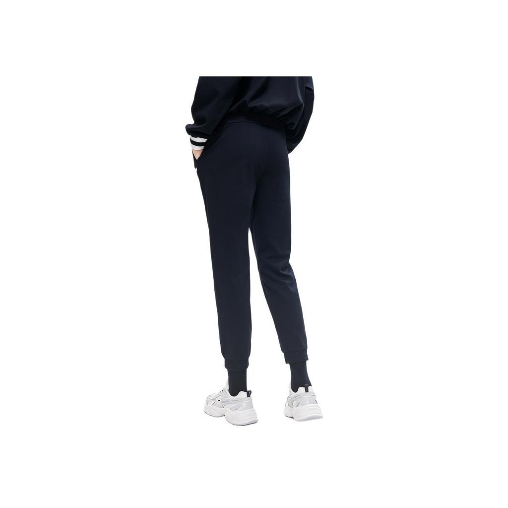New FILA Knitted Sweatpants Women's Jet Black F11W229609FBK