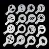 16Pcs/Set Coffee Mold Latte Cappuccino Barista Art Stencils Cake Duster Templates Coffee Accessories Milk Mold Coffe Decoration