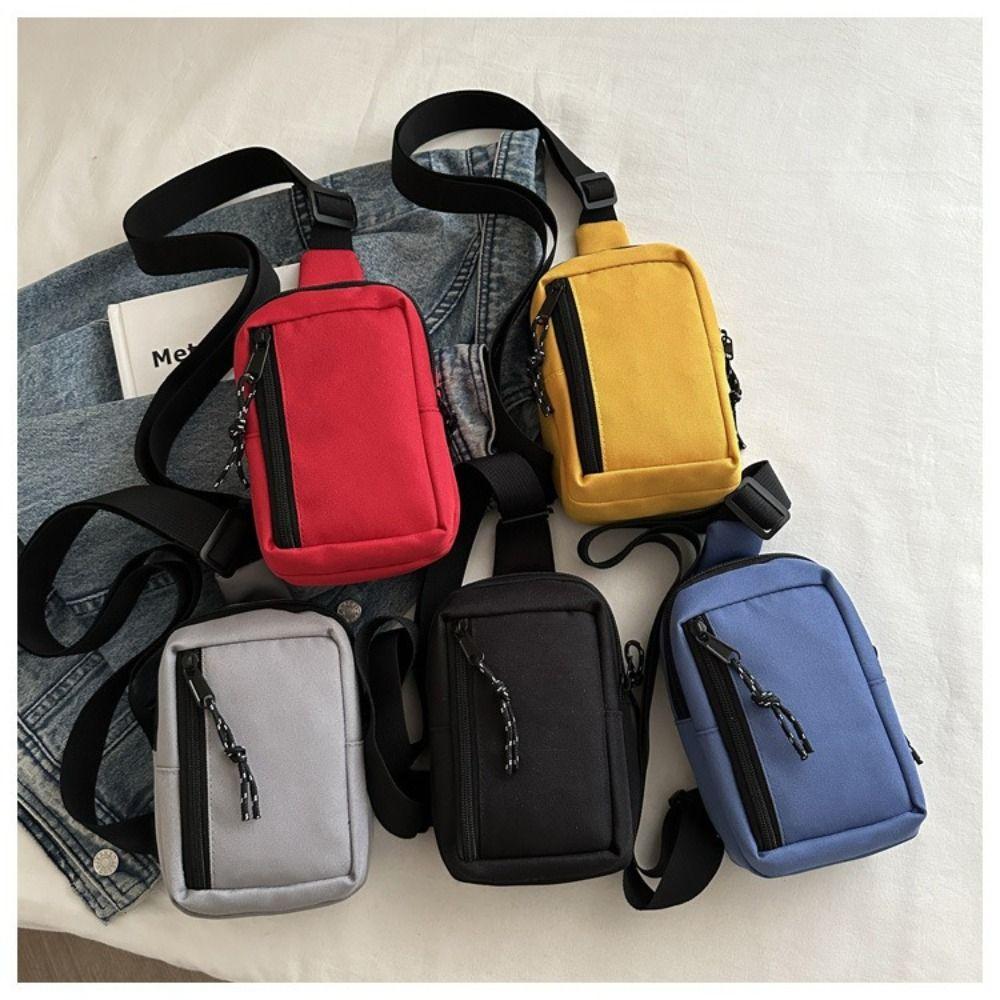 Oxford Cloth Chest Crossbody Bag Wear Resistant Adjustable Strap Unisex Fanny Pack Water Resistant Fabric Large Capacity