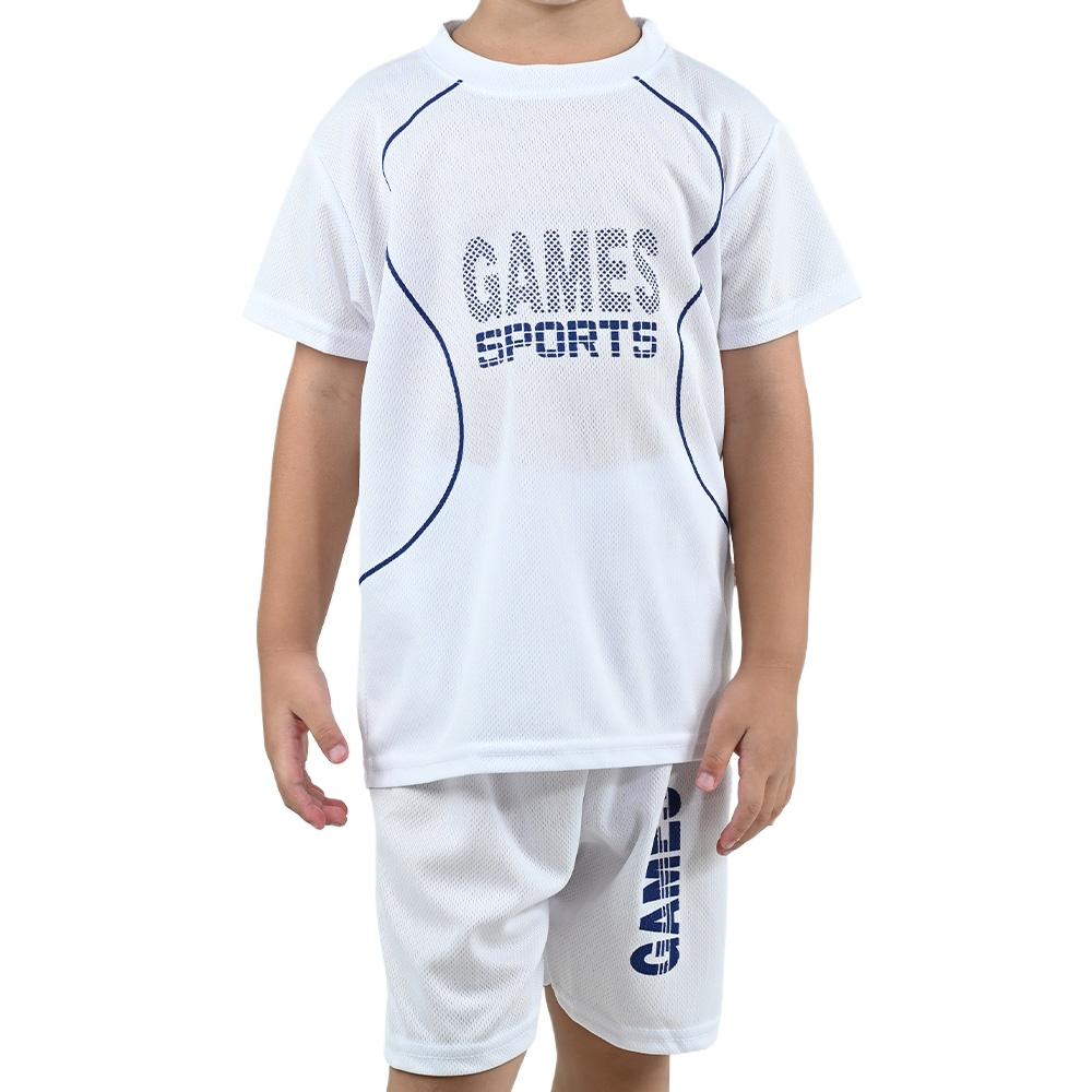 Boys Quick Dry T-Shirt Shorts Set Children Summer Athletic Breathable Running Suit 2-Piece Lightweight Sweat Comfortable