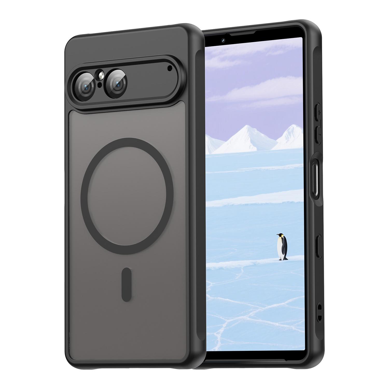 

Translucent Case for Magsafe Magnetic Wireless Charging Hard PC Matte Shockproof Cover For Sony Xperia 10 VII 2025 Sony Xperia 10 VII чёрный