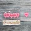 New Cute 5-pack Heart-shaped Letters Happy Birthday Candles Valentine's Day Pink Small Love Candles