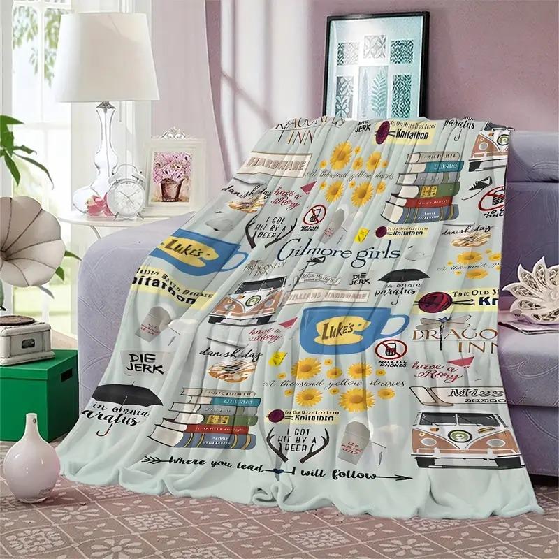 Gilmore Girl Style Plush Flannel Blanket for Sofa Bedding Decoration