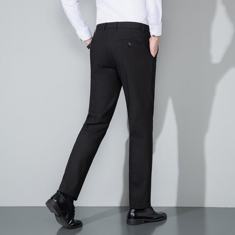 Antonio Men's Fleece-Lined Wool Blend Business Casual Pants