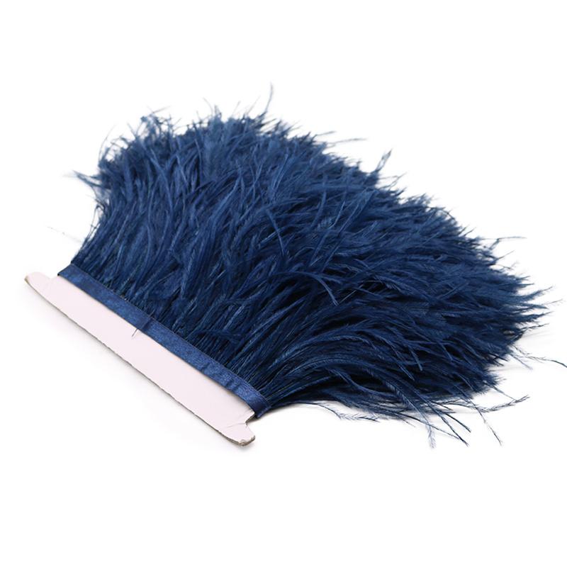 Feather2/5/10Meters 10-15CM Light Color Ostrich Feathers Trim Ribbon Plumes Selvage Tassel for Wedding Skirt Dress Sewing Accessories