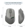 2.4G + Bluetooth Dual-Mode Wireless Charging Mouse with Digital Screen Display Silent Ergonomic Design Office Universal Mouse
