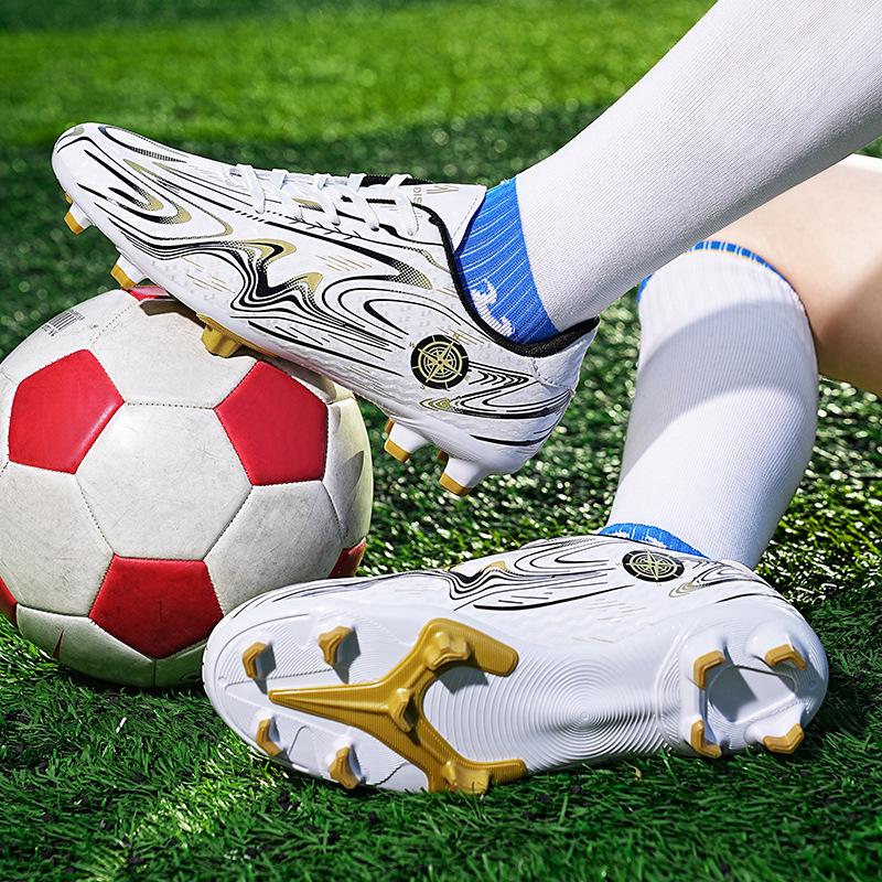 Plus Size Kids' Long Spike Soccer Shoes for Men - Outdoor Turf Training & Competition Footwear for Students