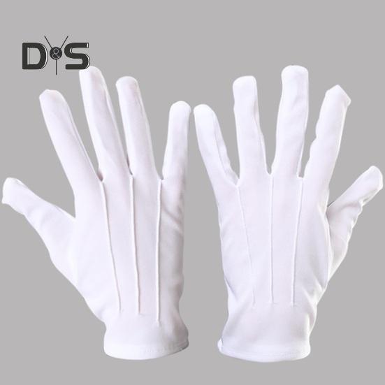 Guanti Bianchi Formale Smoking Uniforme Guanti per Uomini Donne Guanti da Maggiordomo per Cosplay Festa Ispezione Gioielli Cerimonia Guardia