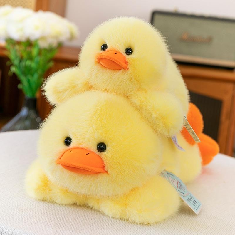 

Милая серия маленьких животных, ладонь-сокровище, лежачая кукла, новая маленькая желтая утка, кукла-скребок, кукла для игрового автомата, плюшевая игрушка 30cm жёлтый