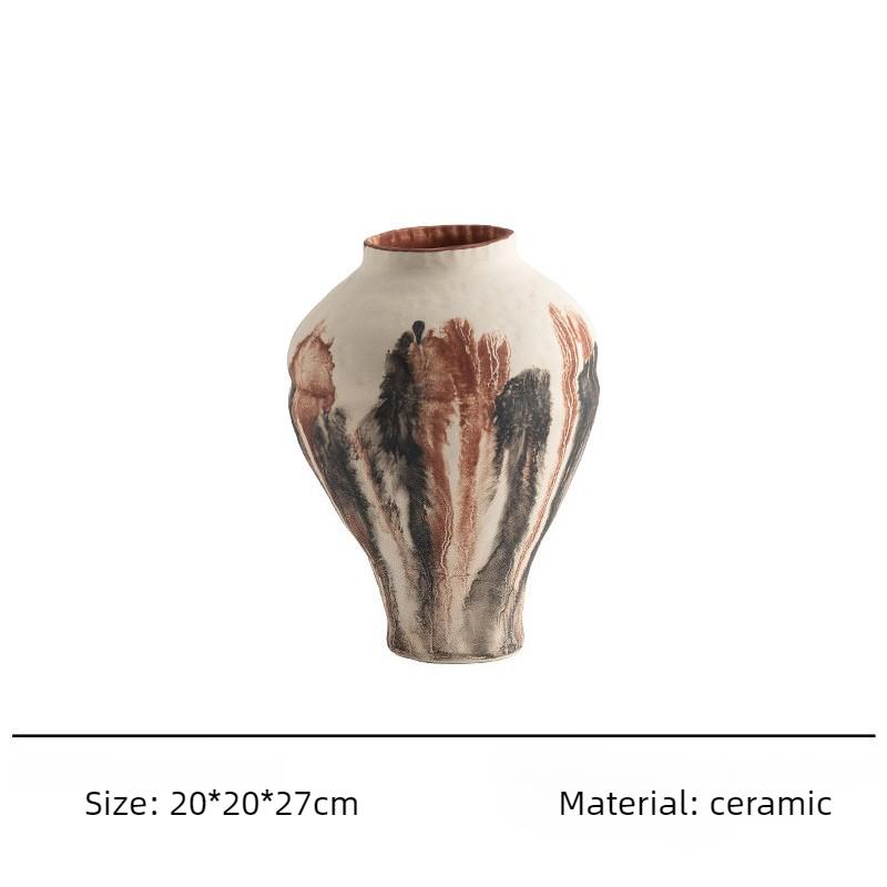 Ceramic Vase Creative Exquisite Design Aesthetic Vase Living Room Desktop Flower Bottle Modern Simple Home Decoration Ornaments