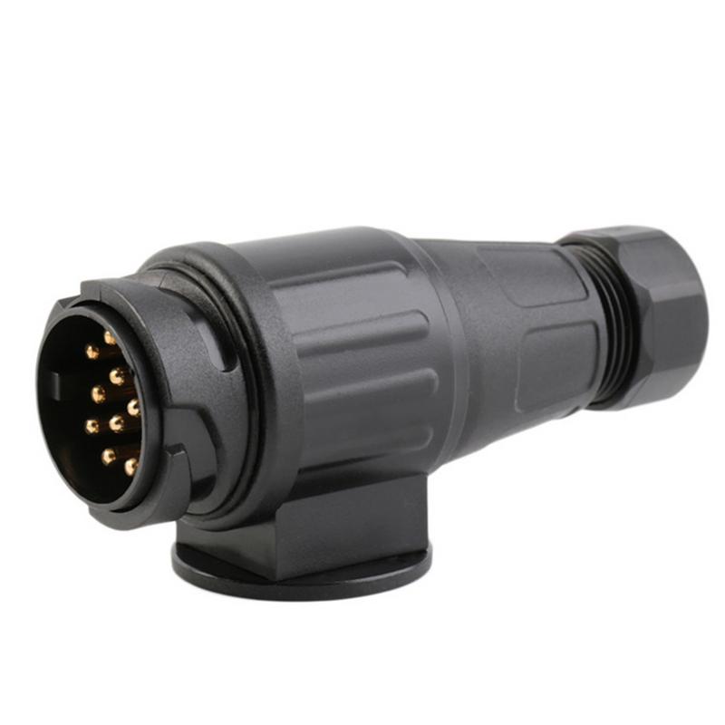 Anhängerkabelverlängerung, Spiralkabelstecker für Anhänger, 13-polig auf 13-polig, dehnbar, Spiraladapterkabel für Anhänger, Abschleppen