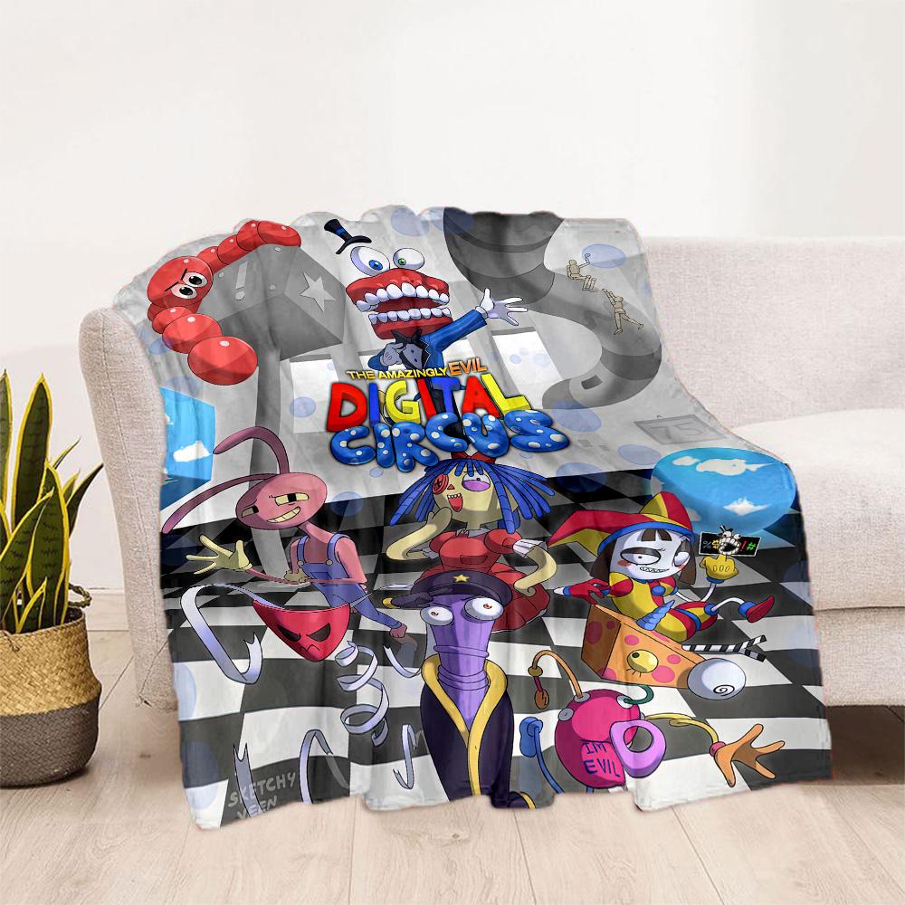 Digital Circus Blanket Soft Warm Cozy Great for Chair Bed Livingroom for All Occasions Digital Print Suitable for Gifting Relatives and Friends
