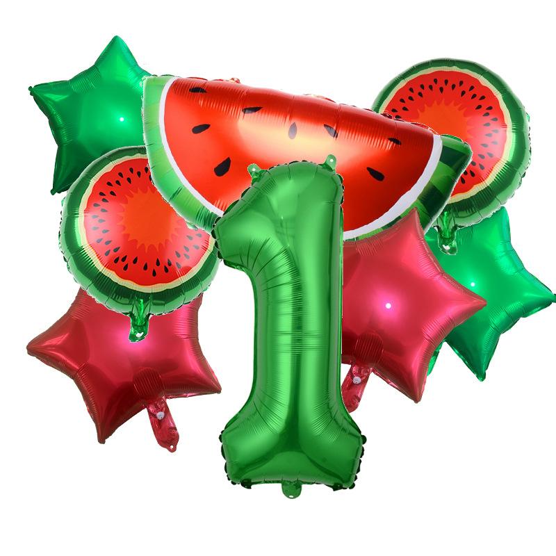 Summer Fruit Themed Aluminum Film Balloon Watermelon Birthday Balloon Party Atmosphere Decoration