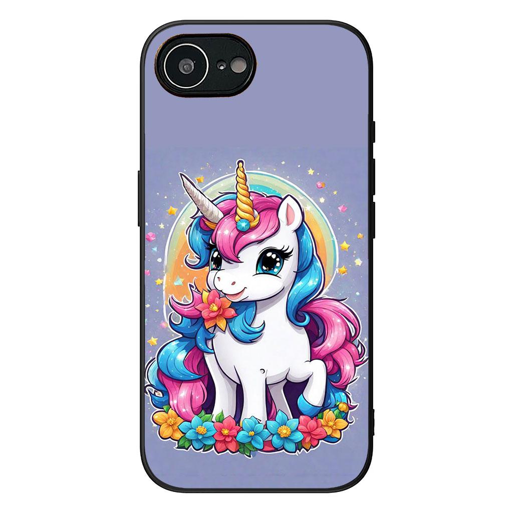 Cover for Samsung Galaxy S25 S24 S23 Fe Ultra Plus S7 Edge A05 A06 A16 A55 A15 A35 Casing Phone Case Unicorn Cartoon Horse