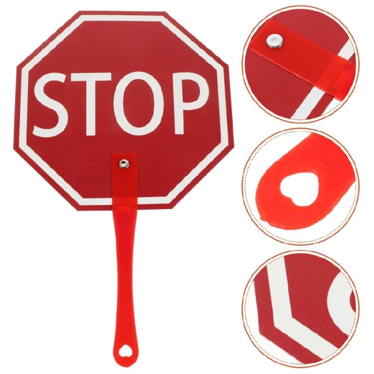 Tragbares doppelseitiges Kunststoff-Go/Stopp-Schild mit Griff Klassenzimmer-Lehrmittel für die frühe Lernförderung