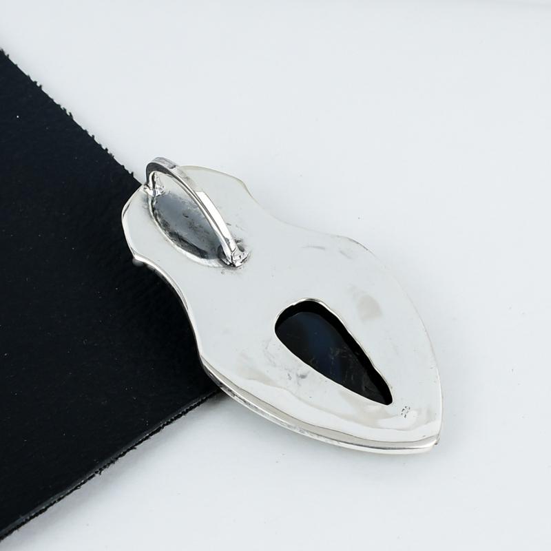 Natural Black Onyx Gemstone Pendant 925 Sterling Silver- Handmade Design, Everyday Wear Jewelry, Unique Black Onyx Pendant Wadding Gifts