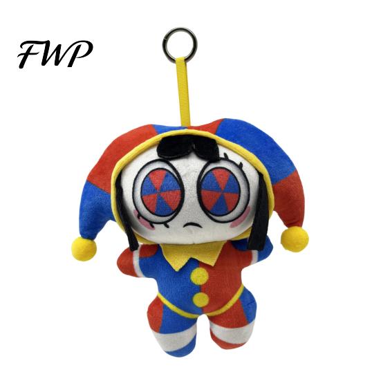 Plush Accessory for Pencil Case Clown Keychain Backpack Cute Stuffed Animal Keyring Soft Skin-friendly Mini Pendant Purse Charm Funny Gift Kids Women