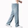 Summer Ice Silk Ultra-thin Jeans Men's Loose Straight Light Blue Pants New Summer Thin Tencel Men's Pants