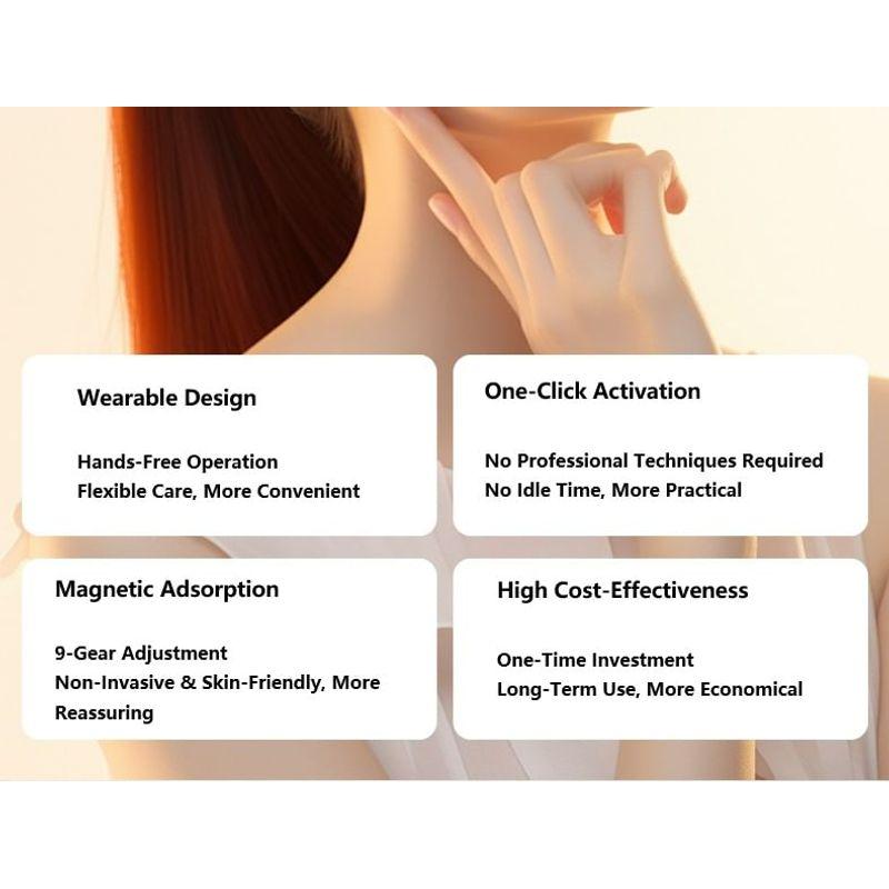 Beautyronics - Massaggiatore Facciale EMS Ricaricabile USB Antirughe / Cerotto Occhi / Cerotto Viso / Telecomando / Set