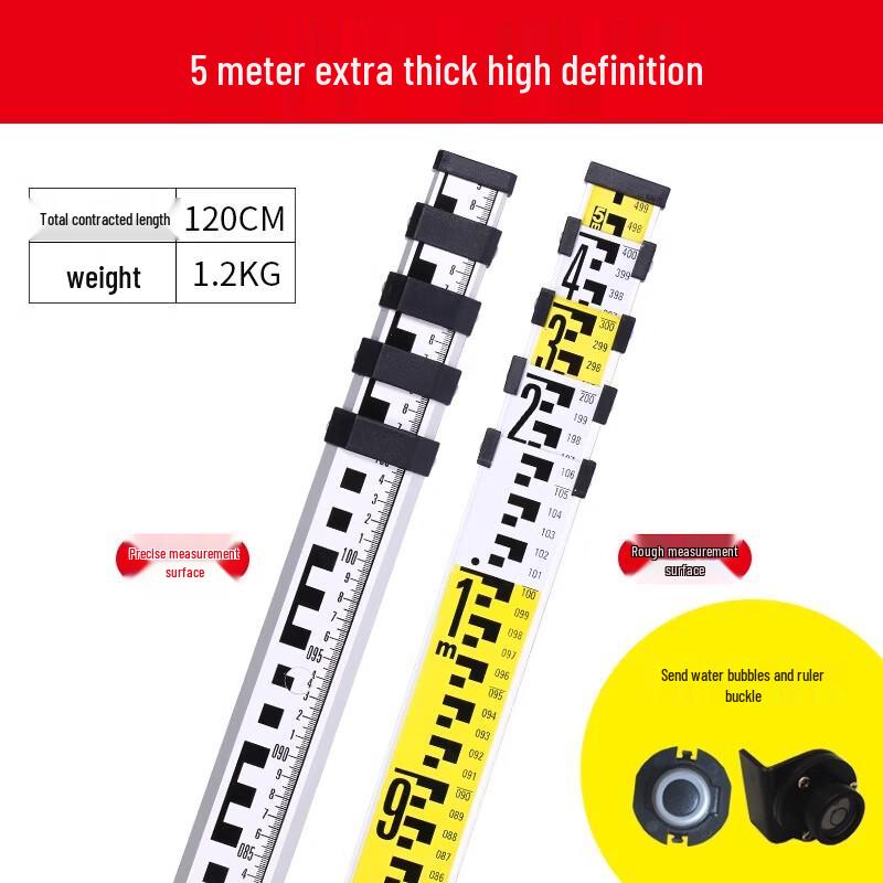Baida Aluminum Alloy Retractable Leveling Rod