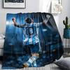 Lionel Messi Printed Flannel Blanket, Soft Throw for Bedroom Sofa, Washable,soccer Fan Merchandise, Great Gift.