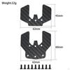 2 Pieces Skid Plate Carbon Fiber Sturdy Fittings Black Compatible RC Car Part Replace Parts Easy