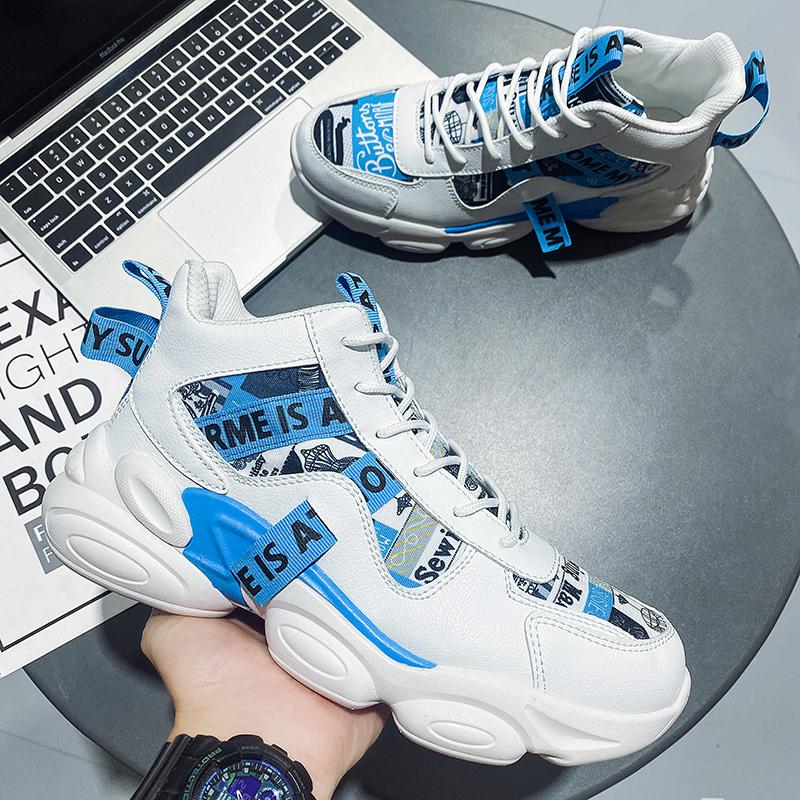 New Men's Shoes for Autumn and Spring Basketball and Running Shoes for Middle School Students Casual Shoe for Teenagers Dad Shoe