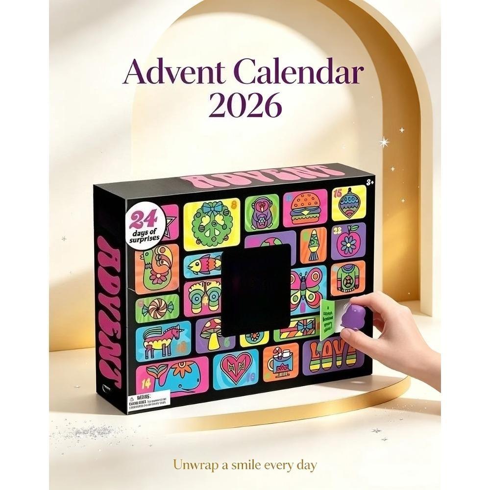 Advent Calendar 24 Day Countdown New Year Family Friends Blind Box Party Squishy Squeeze Holiday Toy Stress Relif