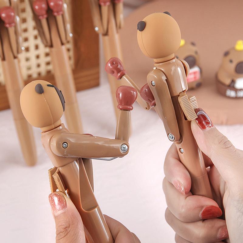 

1 шт. Мультяшная декомпрессионная ручка для бокса, Креативная шариковая ручка в виде капибары, Студенческие канцелярские товары, Офисные принадлежности, Подарки для снятия стресса 1pcs