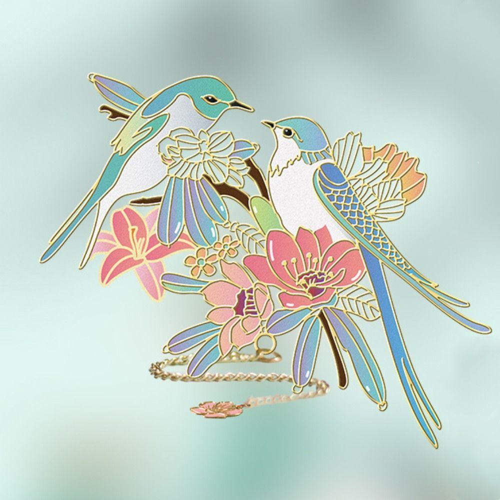 Dragon Metal Book Clip Brid Tassel Book Page Marker Chinese Style Bookmark  Student Stationery