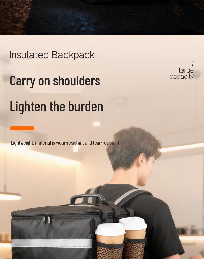 Large Insulated Waterproof Backpack for Pizza Delivery