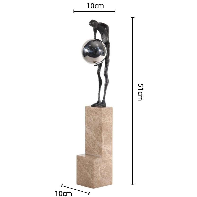 Metal Handicraft Abstract Human Figure Wrought Iron Figures Gymnast Decorative Figurines Home Decoration Accessories