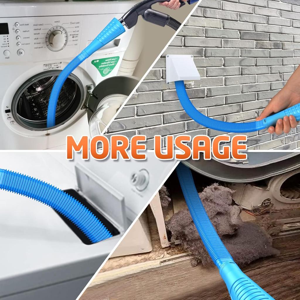 Sealegend 2 Pieces Dryer Vent Cleaner Kit Dryer Lint Vacuum Attachment, Dryer Vent Cleaning Lint Remover 2 Hoses Tools for Home Improvement