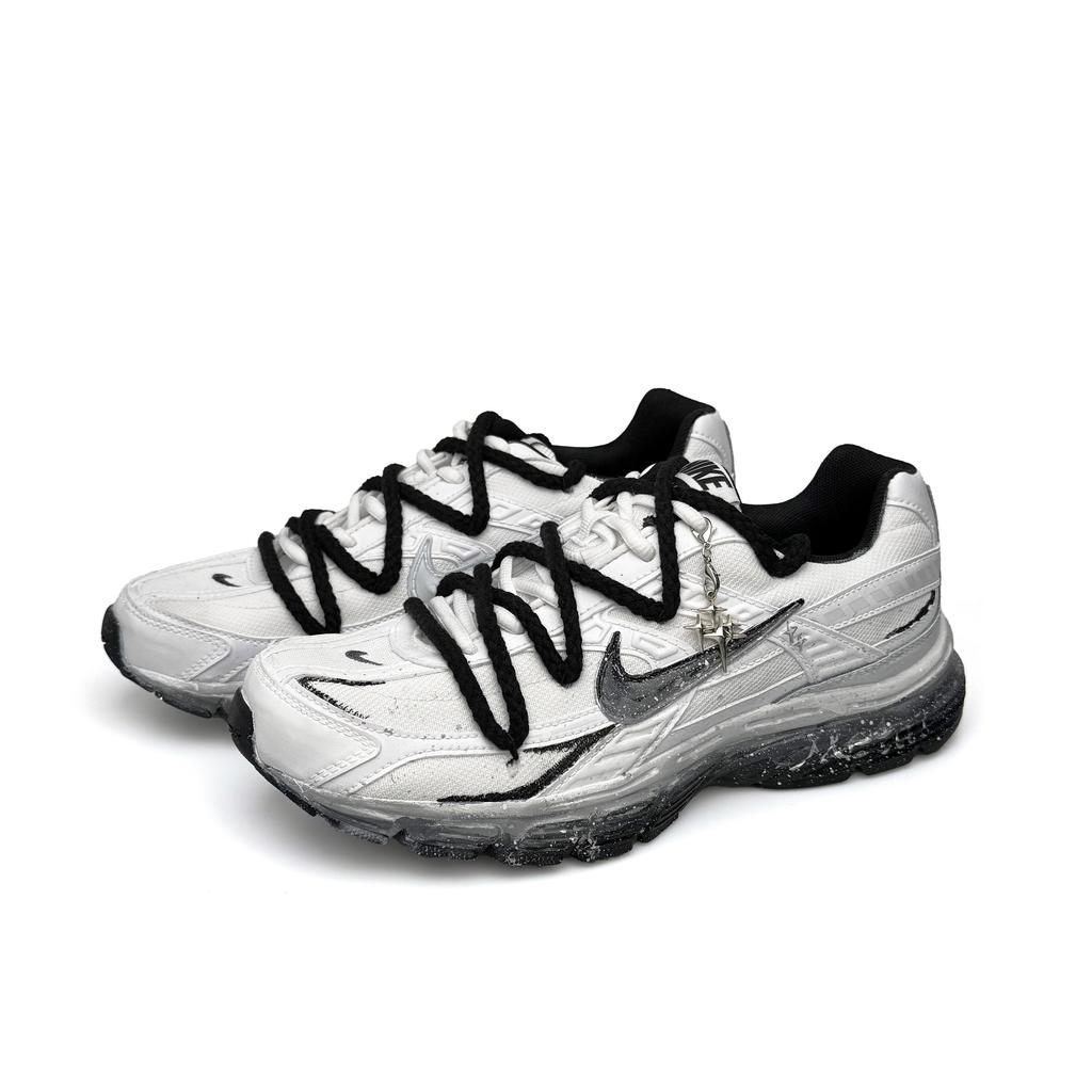 Nike Initiator Mesh Lightweight Low top Casual Running Shoes Unisex Black Gray White 394055-100(Team1406-BOX)