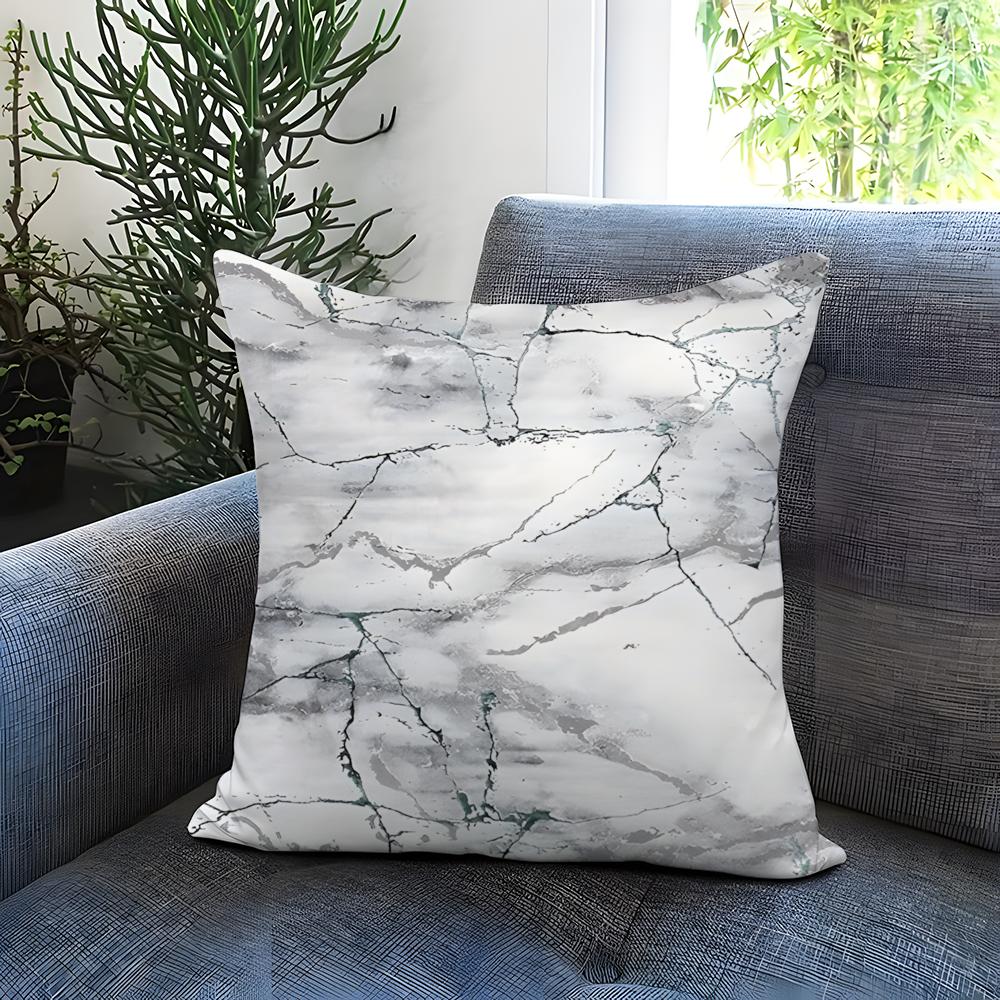 Ink Wash Texture Cushion Cover Comfortable Reversible Pillow Cover Ideal for Car Sofa Bedroom Beyond
