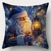Christmas Pillowcases: Santa, Snowman, Elf, and Deer with Lanterns! Sofa room cushion cover home decoration new year gift