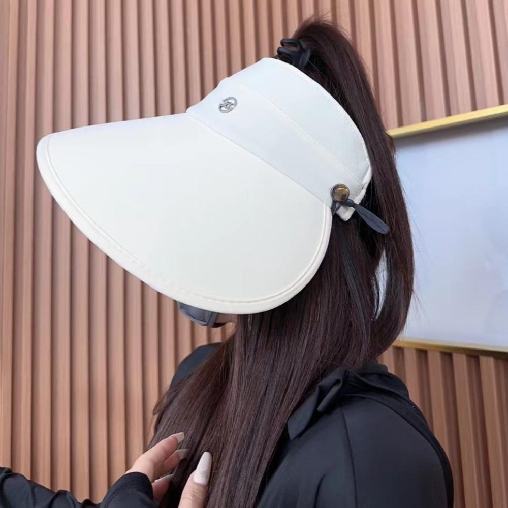 Large Brim Ponytail Cap Summer Beach Fisherman Hats New Women Sun Hat  for Outdoor Travel